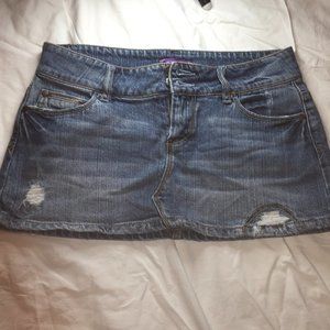 Low Rise Denim Short Skirt